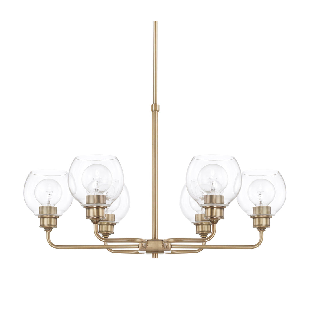 Capital Mid Century 421161AD-426 Chandelier Light - Aged Brass