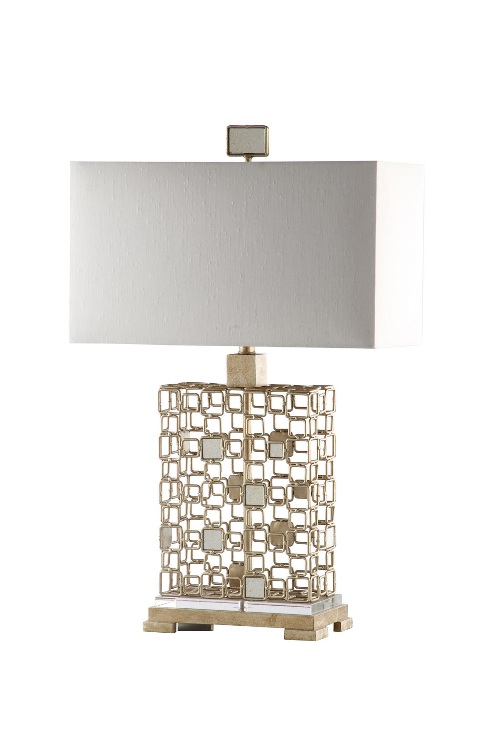 Mariana Lighting 152039 Sardinia One Light Table Lamp Lamp Pewter, Nickel, Silver