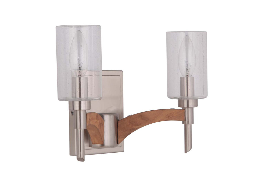 Craftmade Tahoe 40302-BNKWB Wall Sconce Light - Brushed Nickel/Whiskey Barrel