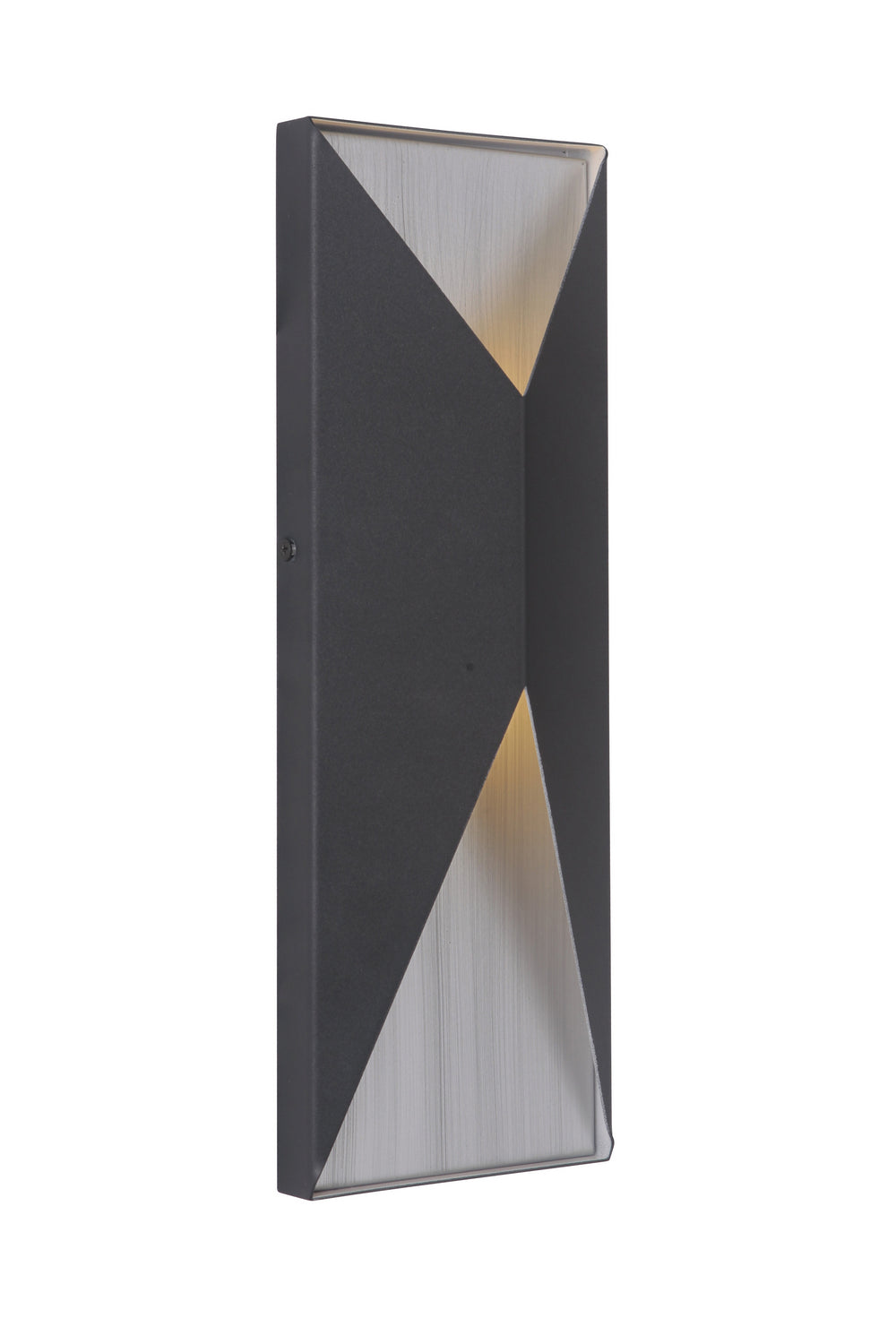 Craftmade Lighting Z3412-TBBA-LED Modern Peak Outdoor Matte Black/Brushed Aluminum