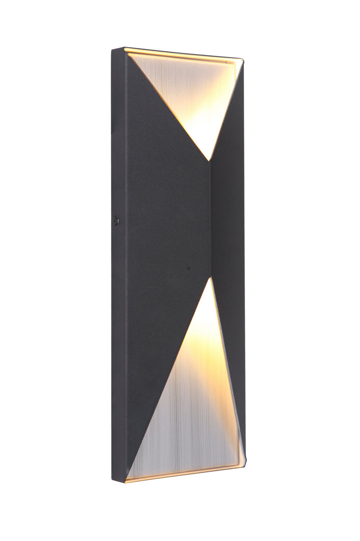 Craftmade Lighting Z3412-TBBA-LED Modern Peak Outdoor Matte Black/Brushed Aluminum