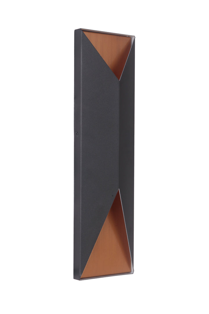 Craftmade Lighting Z3422-TBSB-LED Modern Peak Outdoor Matte Black/Satin Brass