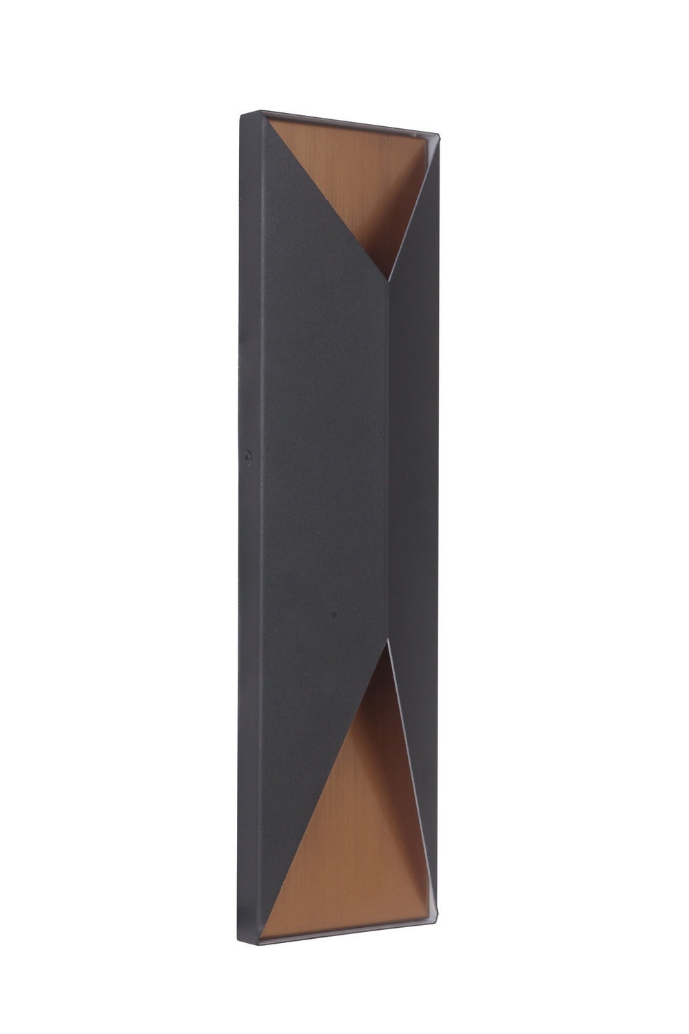 Craftmade Lighting Z3422-TBSB-LED Modern Peak Outdoor Matte Black/Satin Brass