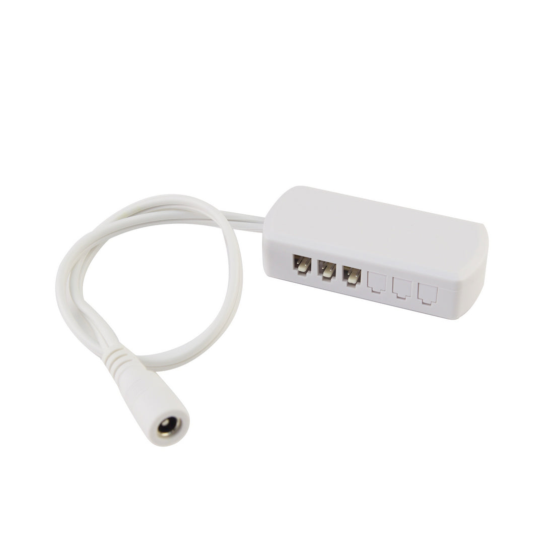 Diode Led Lighting DI-SPOT-TLSP6 Spotmod Tile Power Distribution Splitter Box, 6-Way Decor White