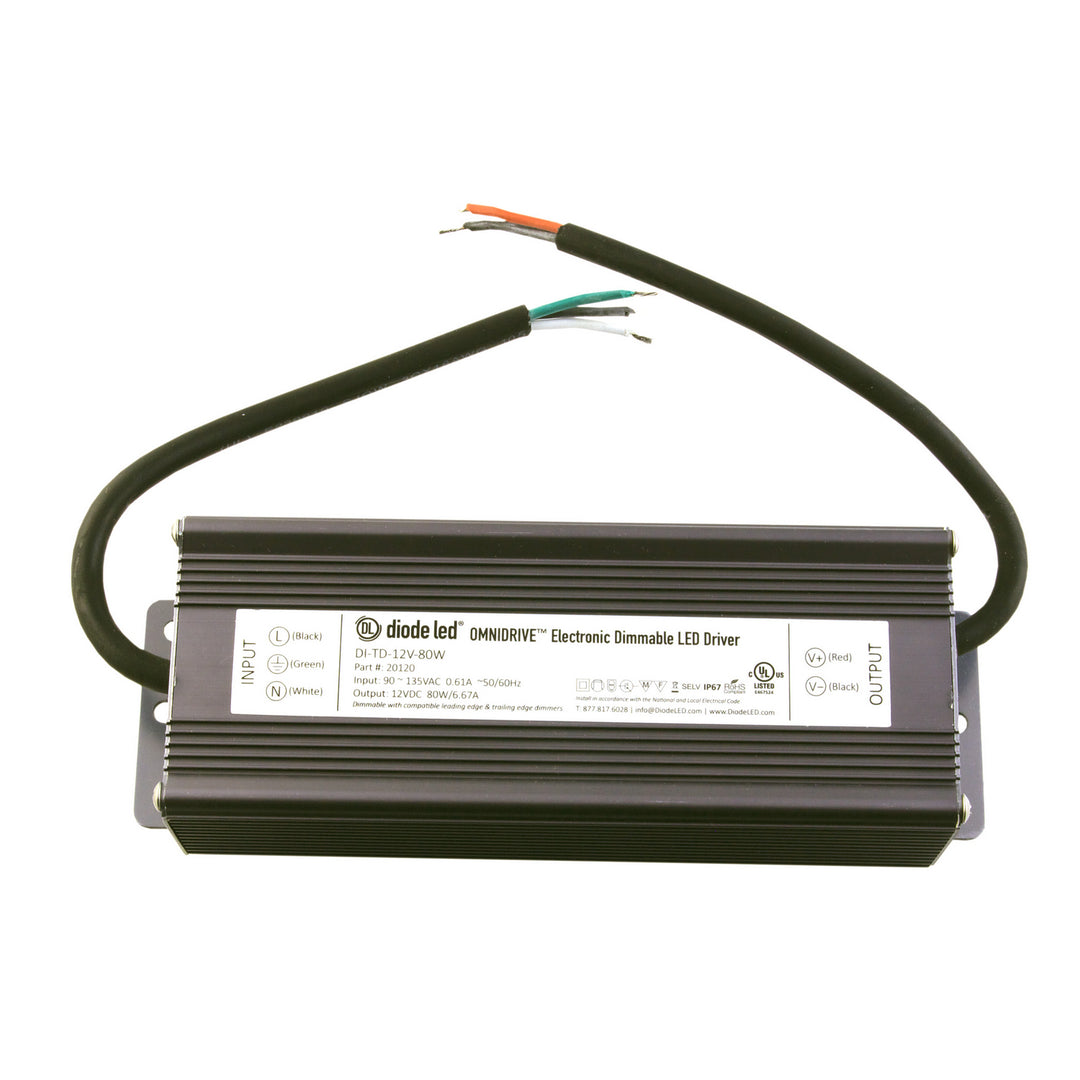 Diode Led Lighting DI-TD-12V-80W Omnidrive Electronic Dimmable Driver Decor Bronze / Dark