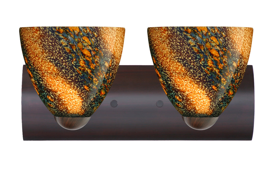 Besa Sasha 2WZ-7572CE-LED-BR Bath Vanity Light 15 in. wide - Bronze