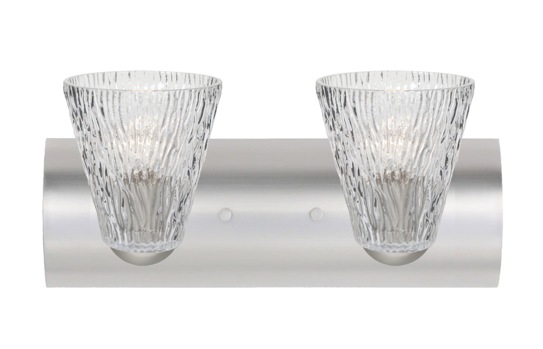 Besa Nico 2WZ-NICO5CL-SN Bath Vanity Light 15 in. wide - Satin Nickel