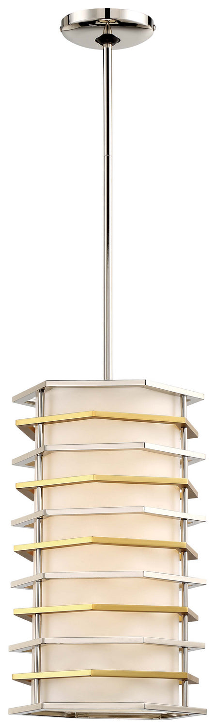 George Kovacs Levels P1071-657-L Pendant Light - Polished Nickel W/Honey Gold