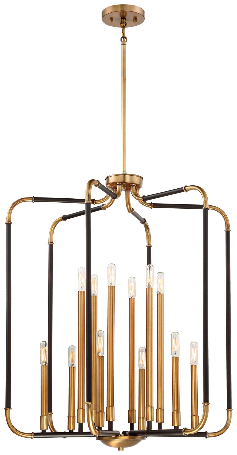 Minka-Lavery Liege 4069-660 Chandelier Light - Aged Kinston Bronze W/Brass Hi