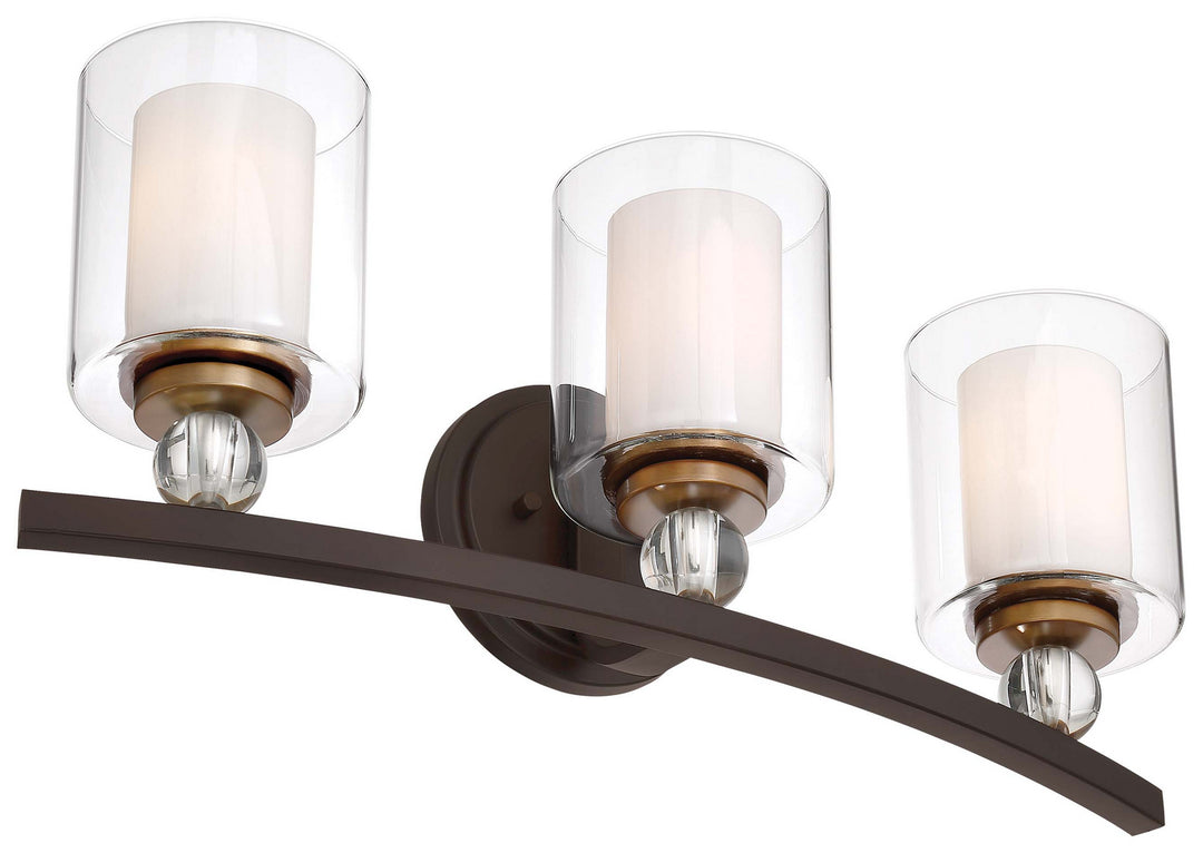 Minka-Lavery Studio 5 3073-416 Bath Vanity Light 24 in. wide - Painted Bronze W/Natural Brush