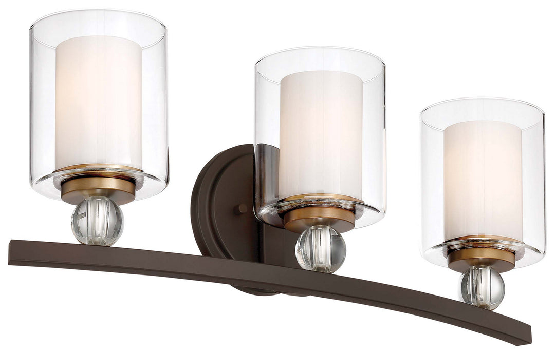 Minka-Lavery Studio 5 3073-416 Bath Vanity Light 24 in. wide - Painted Bronze W/Natural Brush