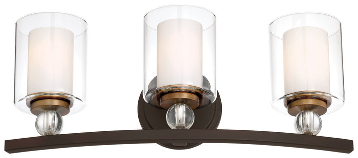 Minka-Lavery Studio 5 3073-416 Bath Vanity Light 24 in. wide - Painted Bronze W/Natural Brush