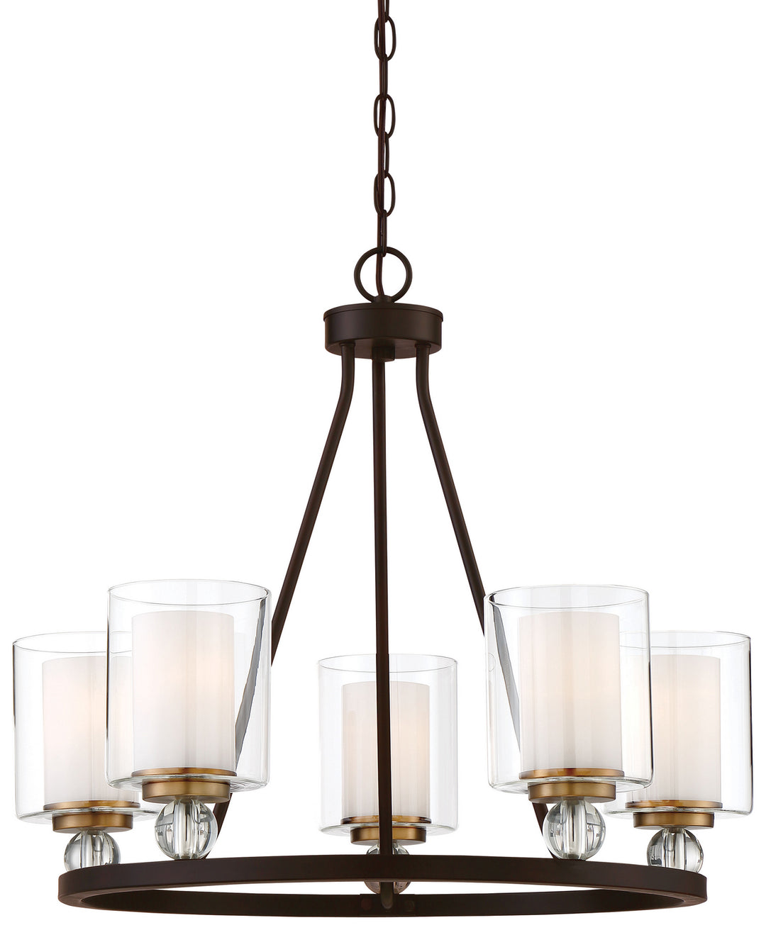 Minka-Lavery Studio 5 3075-416 Chandelier Light - Painted Bronze W/Natural Brush