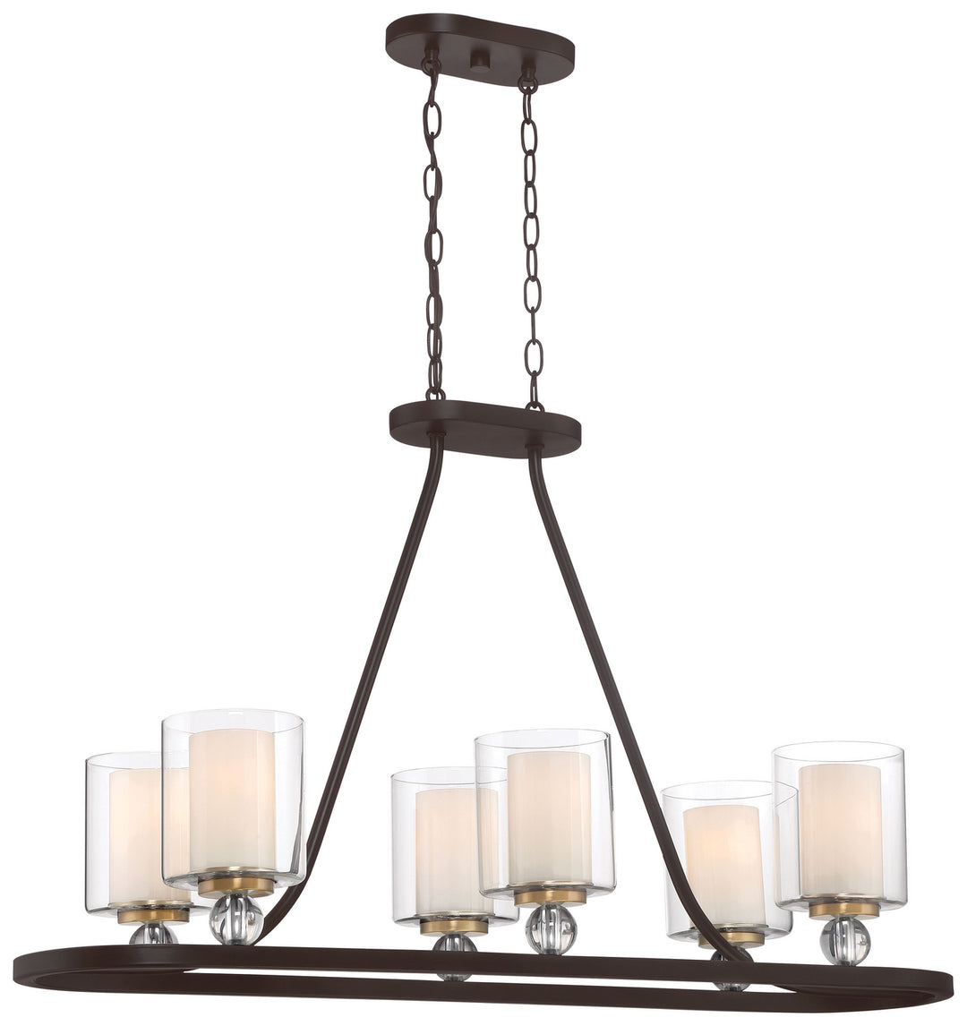 Minka-Lavery Studio 5 3076-416 Pendant Light - Painted Bronze W/Natural Brush