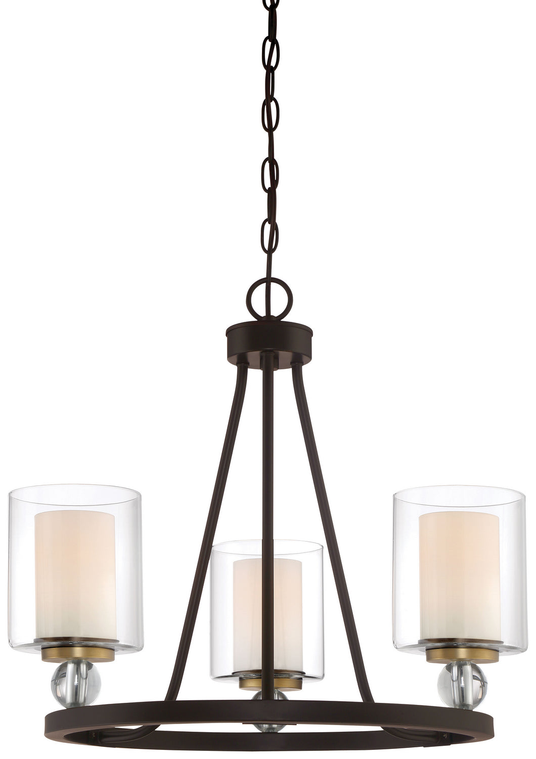 Minka-Lavery Studio 5 3077-416 Chandelier Light - Painted Bronze W/Natural Brush