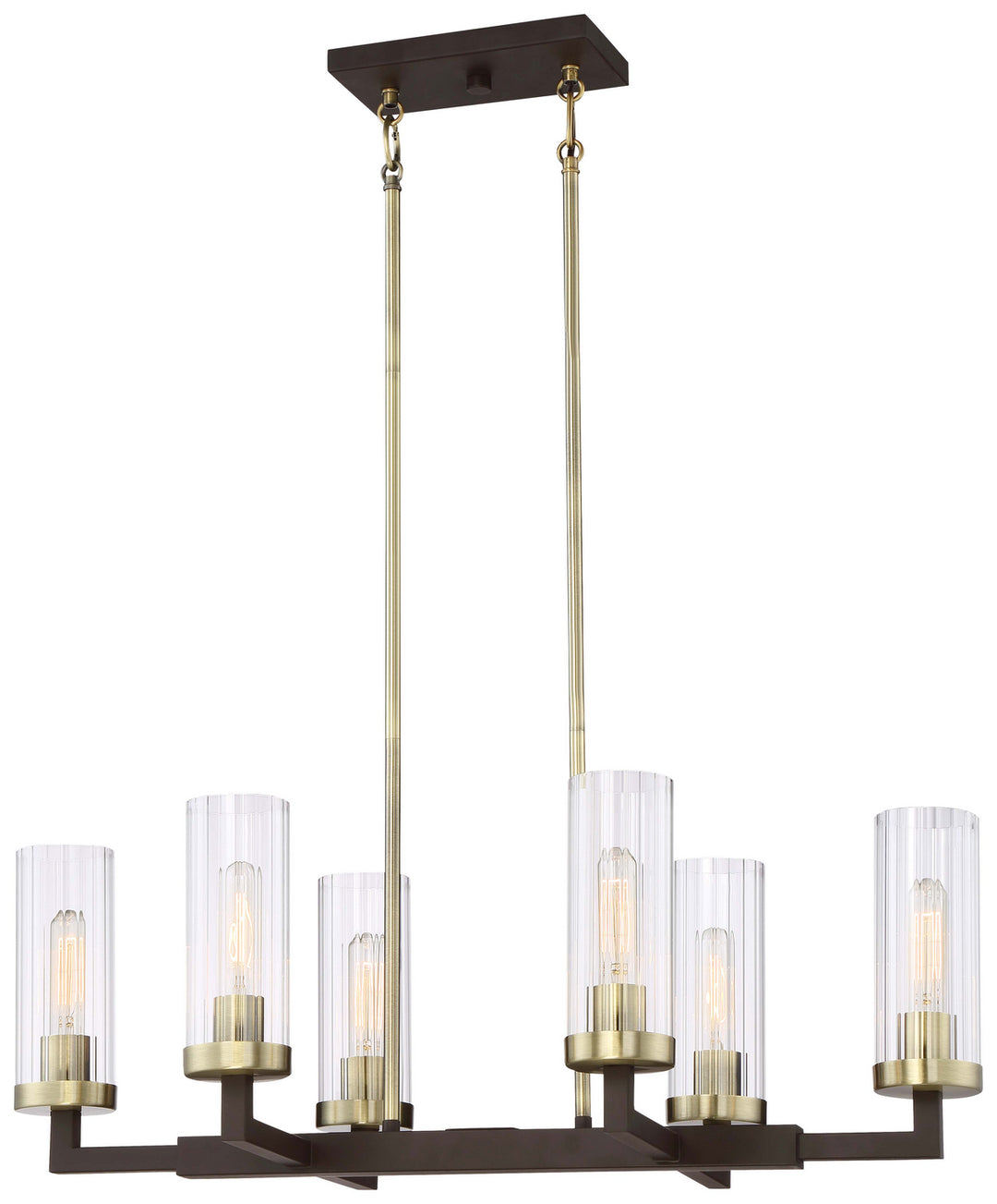 Minka-Lavery Ainsley Court 3046-560 Chandelier Light - Aged Kinston Bronze W/Brushed