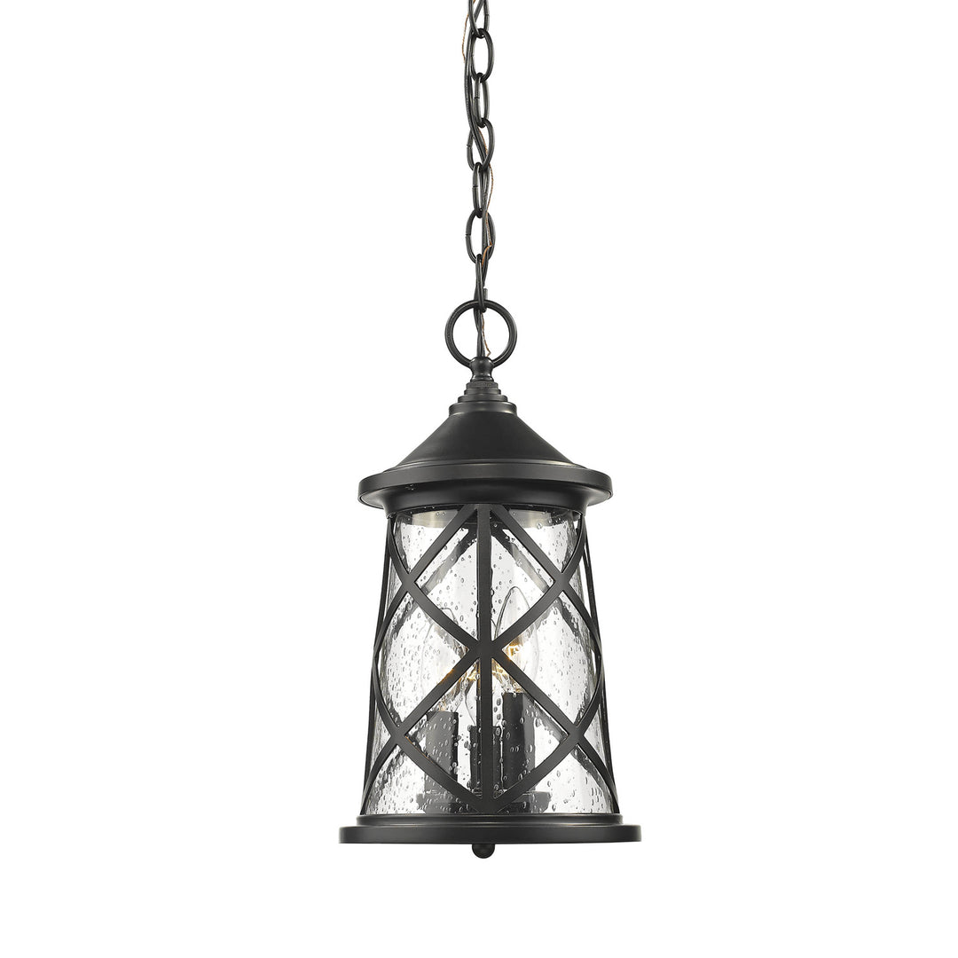 Millennium Lighting 2504-PBK Gordon Three Light Outdoor Hanging Lantern Outdoor Black