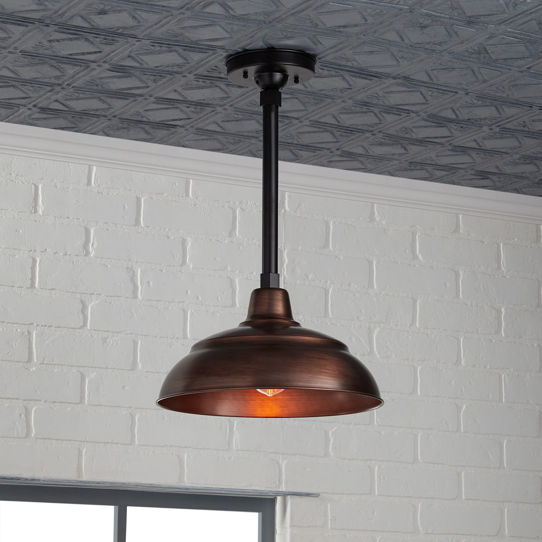 Millennium Lighting RWHS17-NC R Series One Light Pendant Lamp Shade Copper/Antique/Verde