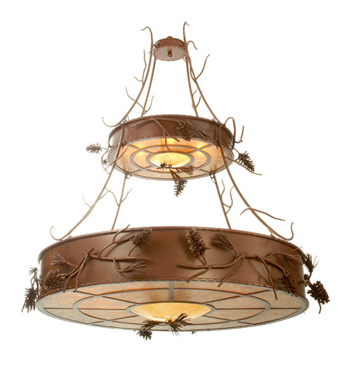 Meyda Tiffany Woodland Pine 79713 Chandelier Light - Rust