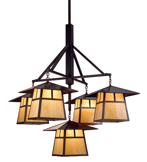 Meyda Tiffany Stillwater 79730 Chandelier Light - Craftsman Brown