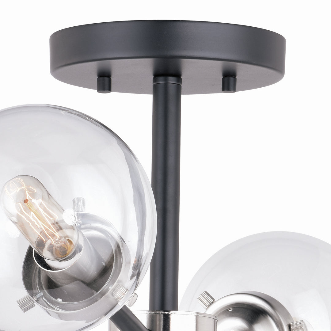 Vaxcel Orbit C0133 Ceiling Light - Satin Nickel and Oil Rubbed Bronze