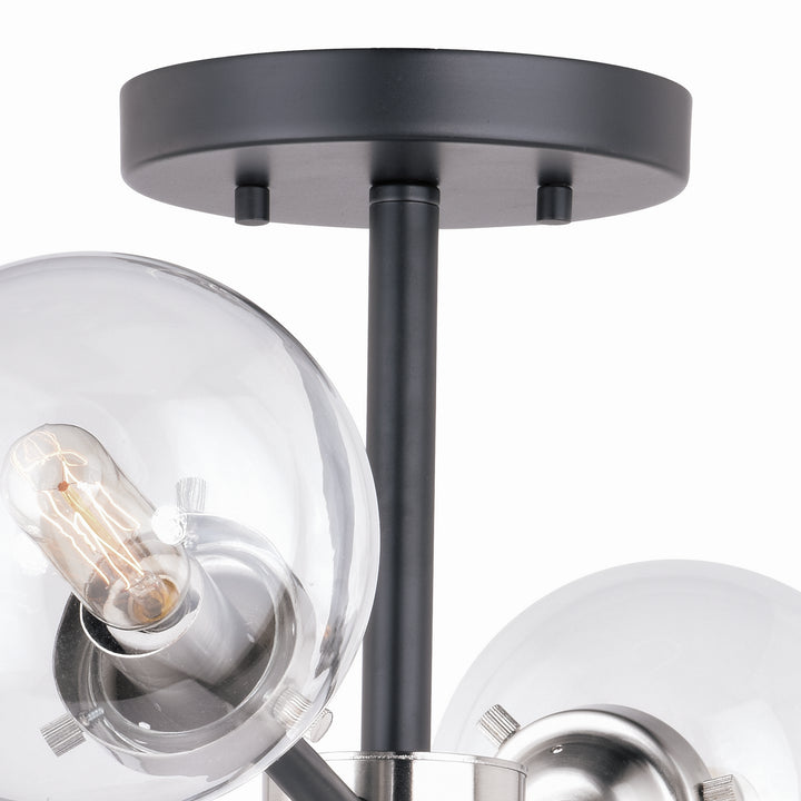 Vaxcel Orbit C0133 Ceiling Light - Satin Nickel and Oil Rubbed Bronze