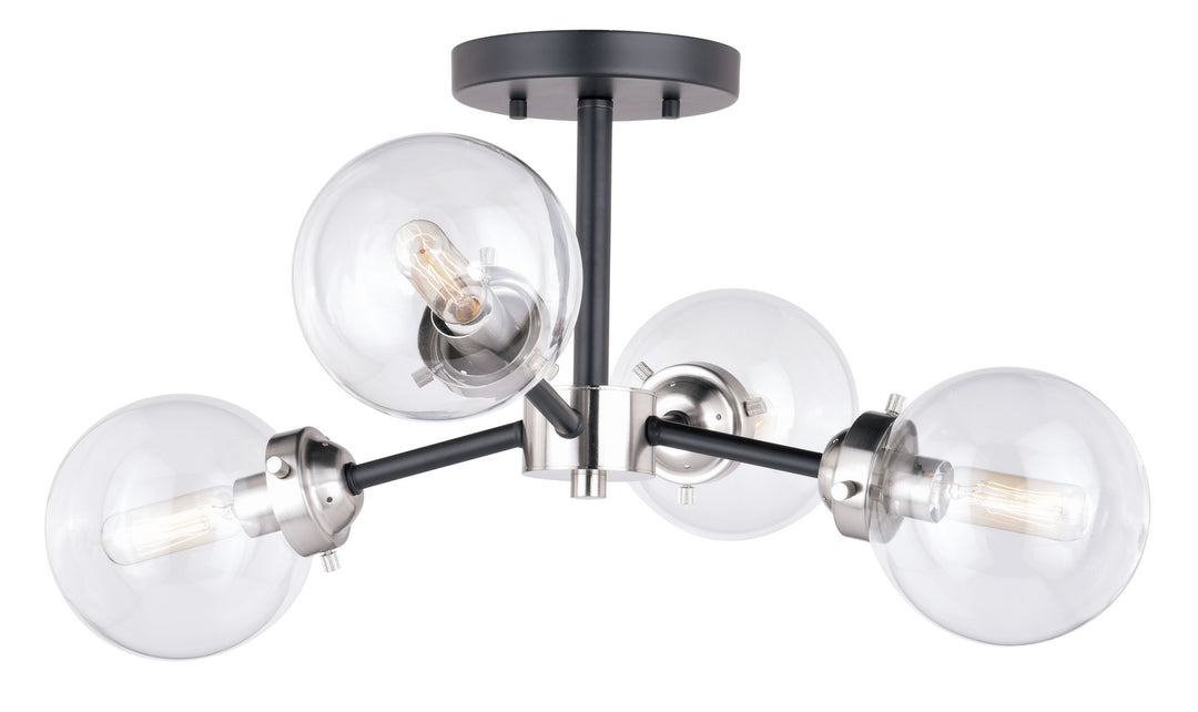 Vaxcel Orbit C0133 Ceiling Light - Satin Nickel and Oil Rubbed Bronze