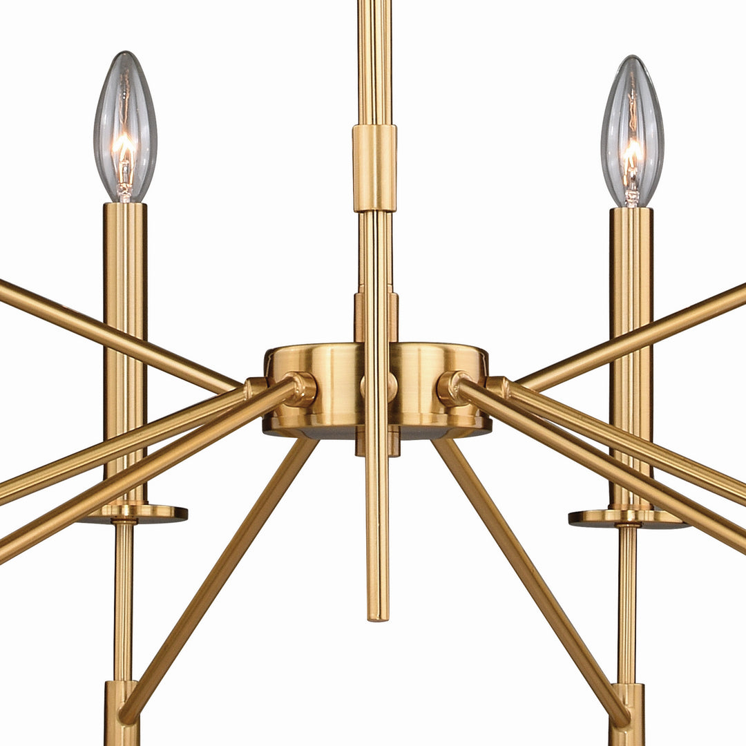 Vaxcel Kedzie H0180 Chandelier Light - Natural Brass