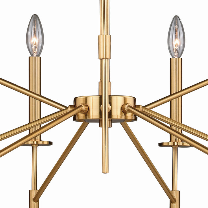 Vaxcel Kedzie H0180 Chandelier Light - Natural Brass