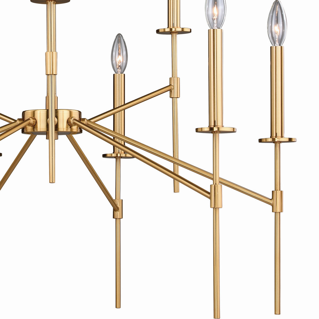 Vaxcel Kedzie H0180 Chandelier Light - Natural Brass