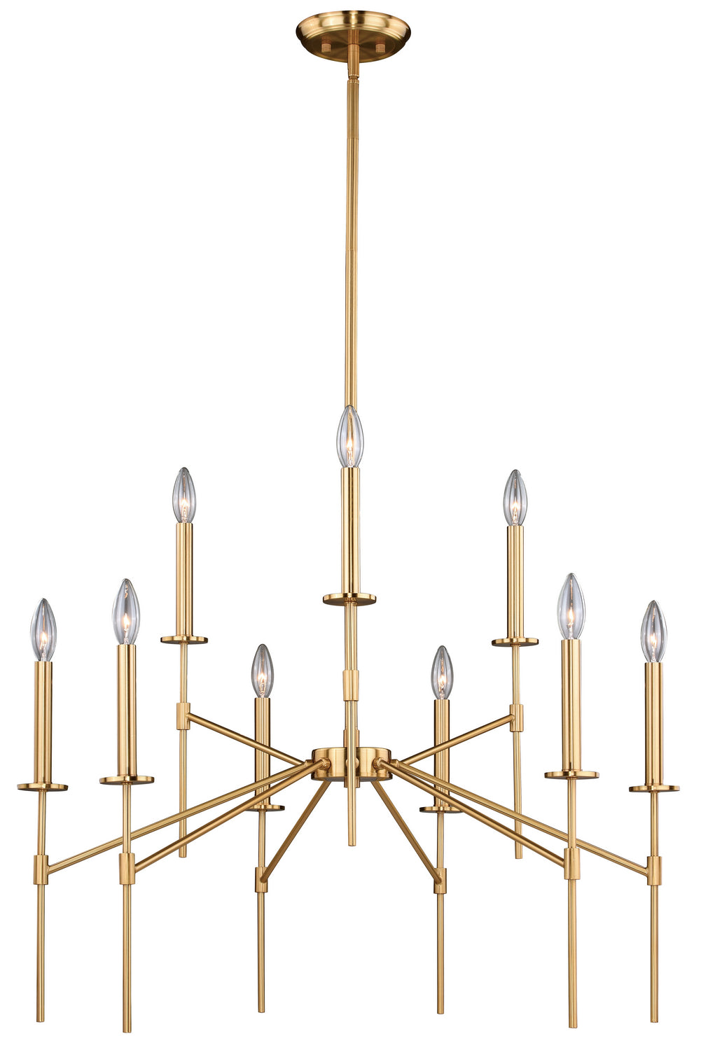Vaxcel Kedzie H0180 Chandelier Light - Natural Brass