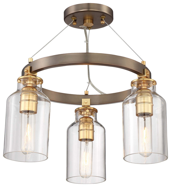 Minka-Lavery Morrow 4553-588 Ceiling Light - Harvard Court Bronze W/Gold Hi