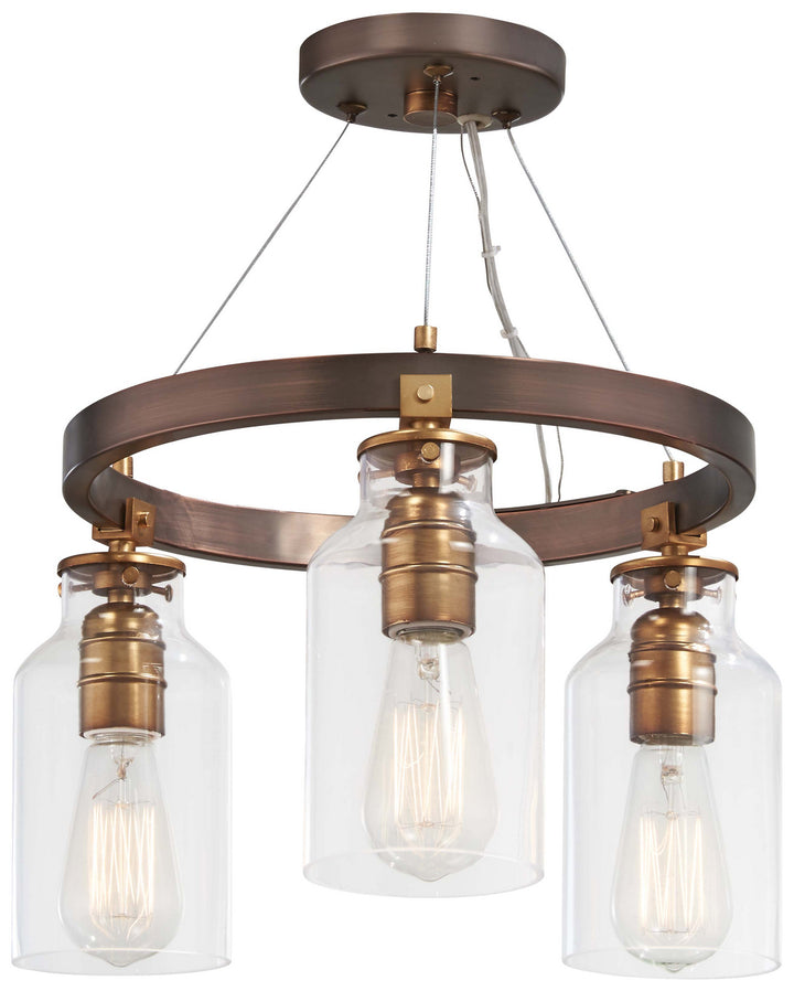 Minka-Lavery Morrow 4553-588 Ceiling Light - Harvard Court Bronze W/Gold Hi