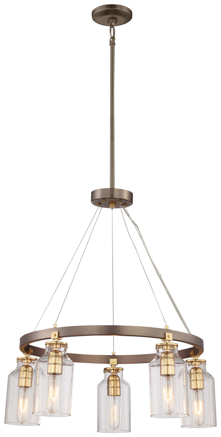 Minka-Lavery Morrow 4555-588 Chandelier Light - Harvard Court Bronze W/Gold Hi