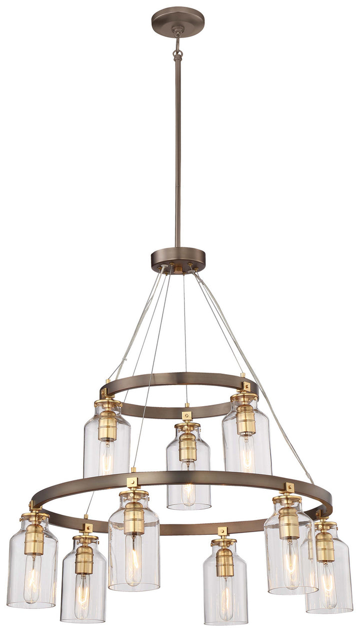 Minka-Lavery Morrow 4559-588 Chandelier Light - Harvard Court Bronze W/Gold Hi