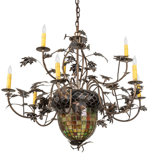 Meyda Tiffany Greenbriar Oak 79860 Chandelier Light - Antique Copper