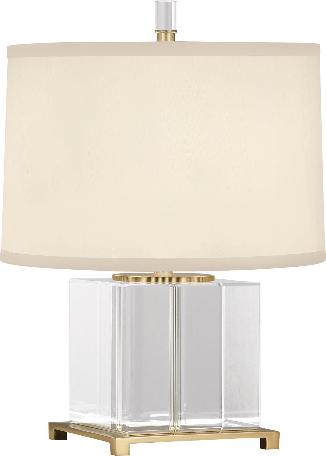 Robert Abbey Lighting 362 Williamsburg Finnie Lamp Modern Brass W/Clear Lead Crystal