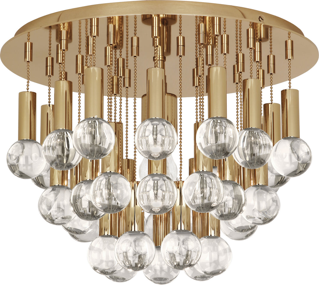 Robert Abbey Jonathan Adler Milano 754 Ceiling Light - Polished Brass w/Crystal