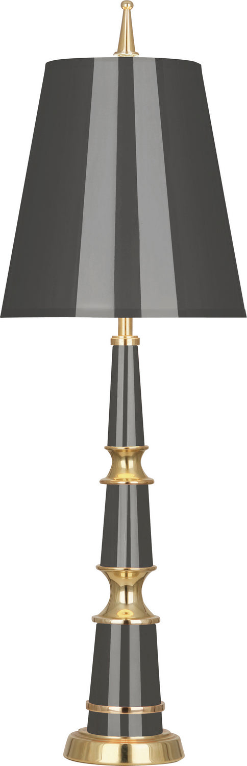 Robert Abbey Lighting A900 Jonathan Adler Versailles Lamp Ash Lacquered Paint W/Modern Brass