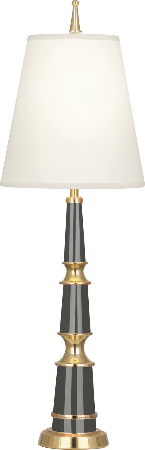 Robert Abbey Lighting A900X Jonathan Adler Versailles Lamp Ash Lacquered Paint W/Modern Brass