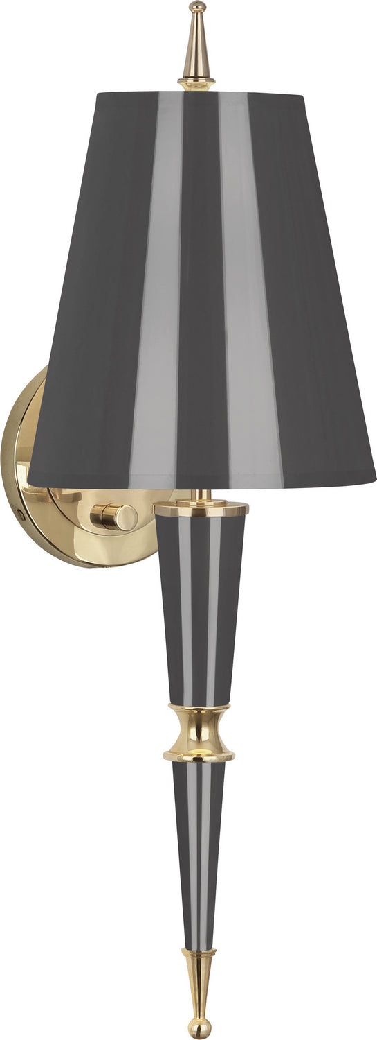 Robert Abbey Jonathan Adler Versailles A903 Wall Sconce Light - Ash Lacquered Paint w/Modern Brass