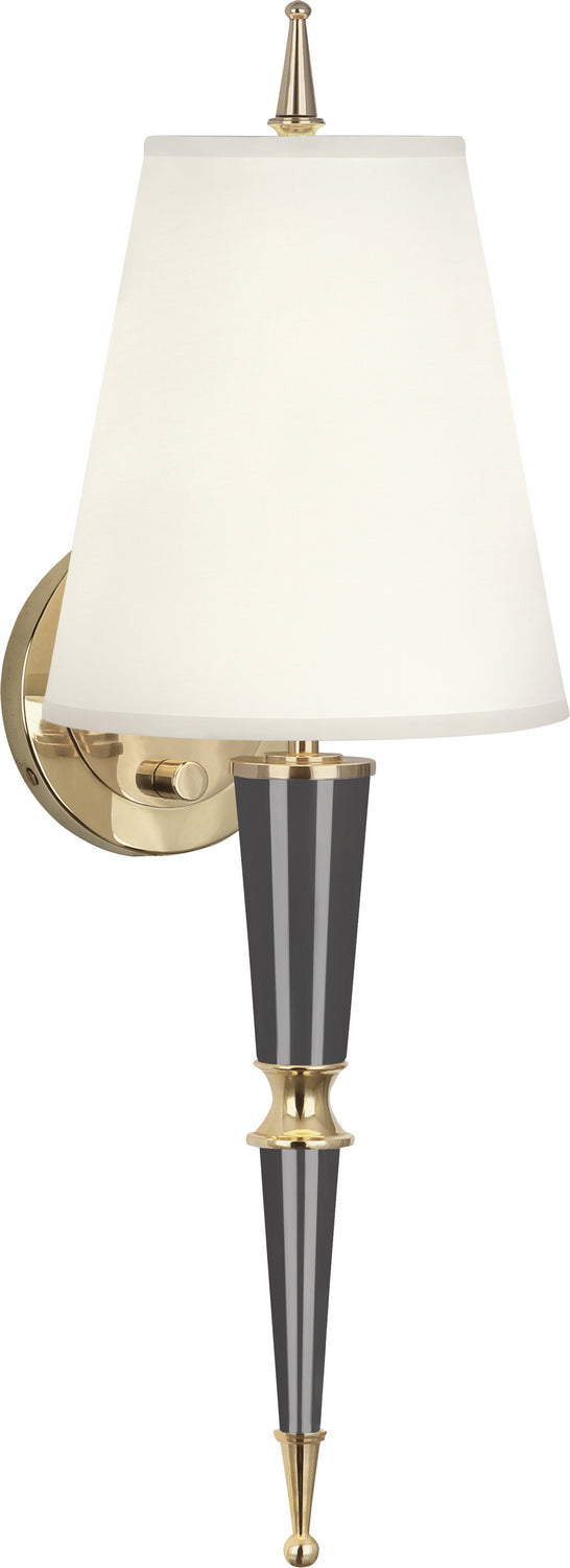 Robert Abbey Jonathan Adler Versailles A903X Wall Sconce Light - Ash Lacquered Paint w/Modern Brass