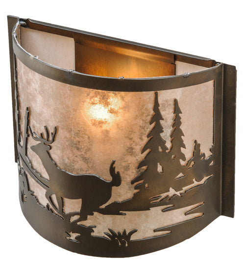 Meyda Tiffany Deer At Lake 79898 Wall Light - Antique Copper