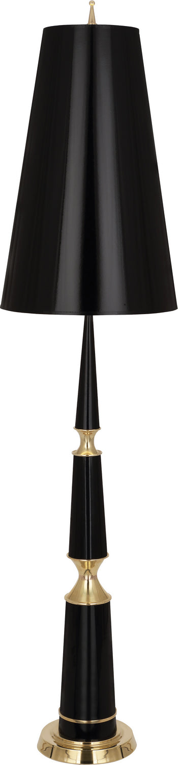 Robert Abbey Lighting B902 Jonathan Adler Versailles Lamp Black Lacquered Paint W/Modern Brass