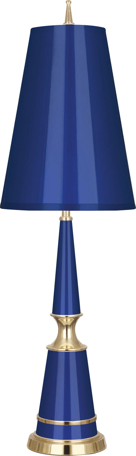 Robert Abbey Lighting C901 Jonathan Adler Versailles Lamp Navy Lacquered Paint W/Modern Brass