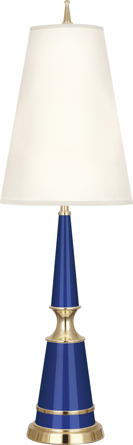 Robert Abbey Lighting C901X Jonathan Adler Versailles Lamp Navy Lacquered Paint W/Modern Brass