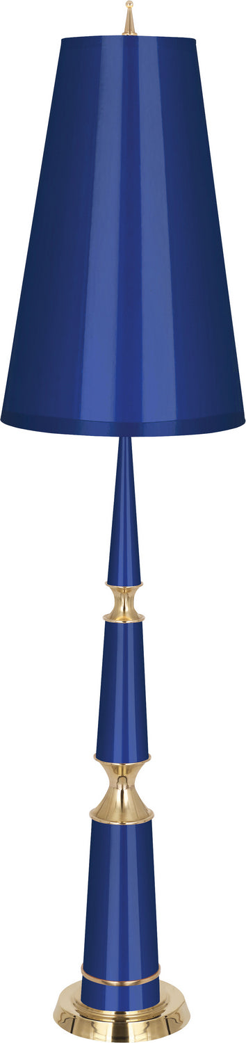 Robert Abbey Lighting C902 Jonathan Adler Versailles Lamp Navy Lacquered Paint W/Modern Brass