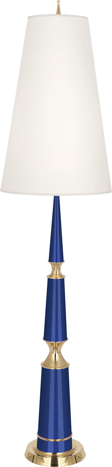 Robert Abbey Lighting C902X Jonathan Adler Versailles Lamp Navy Lacquered Paint W/Modern Brass