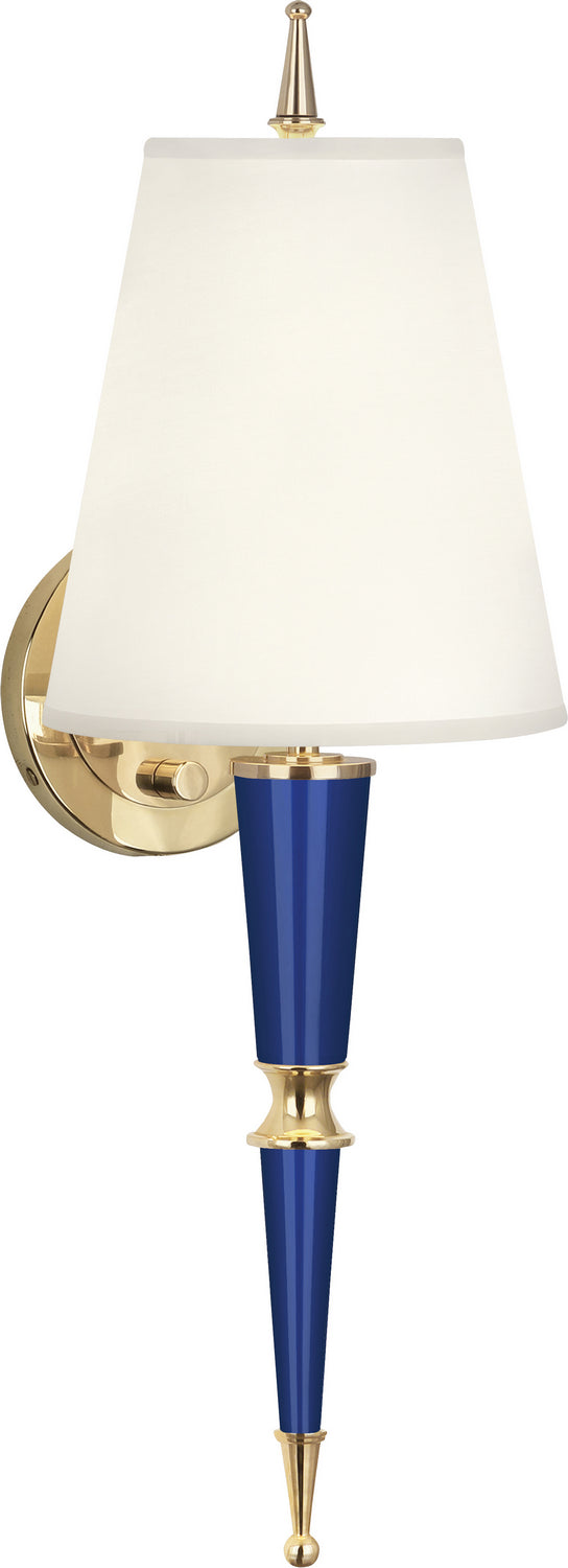 Robert Abbey Jonathan Adler Versailles C903X Wall Sconce Light - Navy Lacquered Paint w/Modern Brass