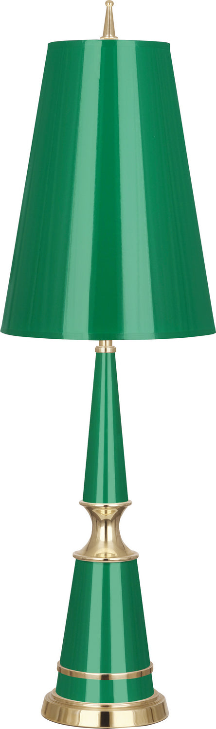 Robert Abbey Lighting G901 Jonathan Adler Versailles Lamp Emerald Lacquered Paint W/Modern Brass